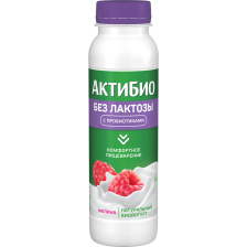 АктиБио йогурт пит 260гр 1/6шт без лактозы малина 1,5%