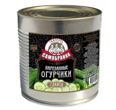 Огурцы марин. СЛАЙСЫ ж/б 3000мл(1,65кг) 1/2шт Самобранка)