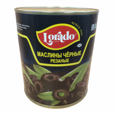 Маслины резаные ж/б 3100мл 1/6шт (1560гр) Lorado Египет)