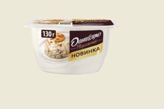 Даниссимо творожный продукт 130гр 1/8шт морож/грец орех/карамель