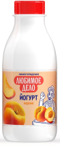 Йогурт питьевой Персик 1,5% ПЭТ 420гр Любимое дело