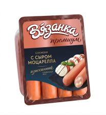 Сосиски с сыром Моцарелла Вязанка ц/о 420гр 1/6шт Стародворье