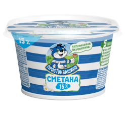 Сметана 15% Простоквашино 180гр