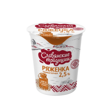Ряженка 2,5% 380гр термостатная 1/12шт Нежность Славянские традиции