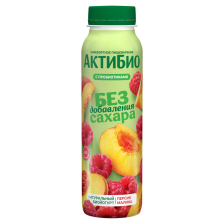 АктиБио Биойогурт 260гр 1/9шт Персик малина 1,5%