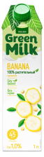 Напиток соевый Тетра Пак со вкусом банана 1л 1/12шт Грин Милк