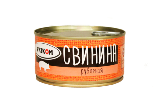 Свинина рубленая с/к ж/б 325гр 1/12шт Рузком