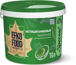 Майонез special оливковый 67%10л (ведро) EFKO FOOD