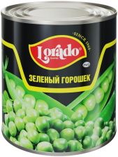 Горошек зеленый в/с ГОСТ ж/б 425мл (240гр) 1/12шт Lorado