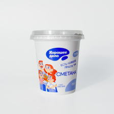 Сметана 15% 300гр (6шт) стакан Хорошее дело