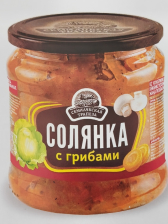Солянка из свежей капусты с грибами 460гр ст/б 1/8шт Семилукская трапеза