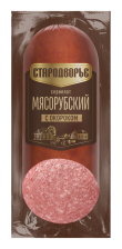 Сервелат Мясорубский с мелкорубленным окороком в/к срез 350гр 1/6штСтД