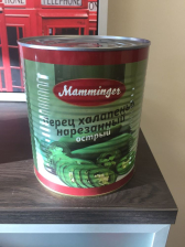 Перец Халапенью зел резанный ж/б 3000гр (1560гр) 1/6шт Маммингер Египет