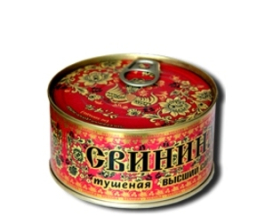Свинина тушеная Хохлома ГОСТ в/с ж/б с ключом 325гр 1/18шт МКК Балтийский