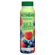 АктиБио Биойогурт 260гр 1/9шт Клубника черника 1,5%