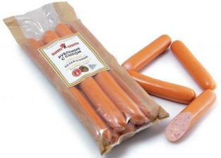 Сосиски Рубленые с сыром Фабрика Качества ~1кг