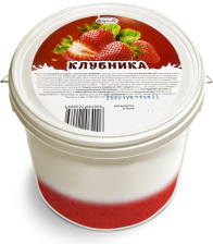 Продукт жировой десертный сладкий 3кг ведро Клубника 20% Киреево
