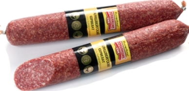 Колбаса Брауншвейгский сервелат сырокопченая Романишин~550гр