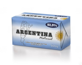 Масло 82,5% ARGENTINA natural 500гр Традиционное сладкосливочное 1/10шт РФ