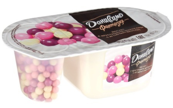 Даниссимо йогурт 105гр 1/12шт Фантазия Ягодные шарики 6,9%