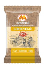 Сливочный сыр 50% флоупак 200гр 1/10шт ЮКПМ РФ)