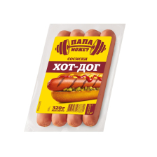 Сосиски Хот-Дог Папа Может п/о в/у 320гр Останкино