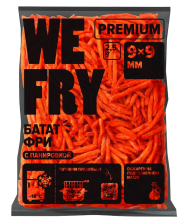 Картофель фри сладкий (Батат) 9х9мм 2,5кг 1/5шт Ви Фрай BAT9