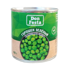 Горошек зеленый в/с ж/б ключ 425мл (252гр) 1/12шт Don Festa РФ