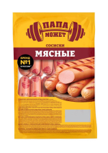 Сосиски Мясные Папа Может п/а газ~1,5кг/~4,5кг Останкино