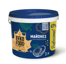 Майонез проф. универсальный 67% (ведро) Эфко Фуд 3л