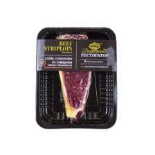 Стейк Стриплойн говяжий (тонкий край) А-групп лоток 0,3/1,2кг +