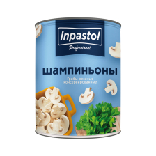 Шампиньоны резанные консервированные ж/б 3100мл (1930гр) Inpasto Китай