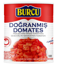 Томаты целые очищ в соб соку консерв. ж/б 2500гр (1500гр) 1/6шт TM BURCU)