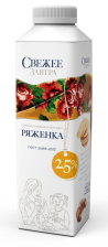 Ряженка 2,5% Свежее Завтра 500гр