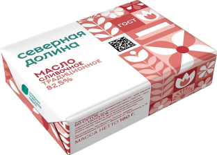 Масло 82,5% Северная Долина 180гр Традиционное 1/12шт РФ