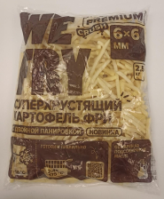 Картофель фри 6х6 с панировкой 2,5кг 1/5шт CRUSH PREMIUM Ви Фрай DS02