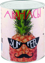 Ананасы кусочки ж/б 580мл (340гр) 1/24шт SunFeel Тайланд