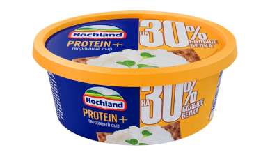 Творожный сыр сливочный PROTEIN+ 50% 140гр 1/6шт Hochland