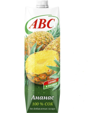 Сок ананасовый 100% натуральный т/пак АВС 1л
