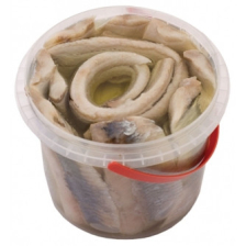 Сельдь филе б/ш в масле (ведро) King Fish 1,2кг