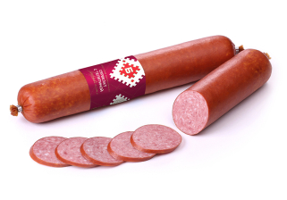 Сервелат Вкусный с телятиной салями в/к в/с б/о ~500гр Брестский МК