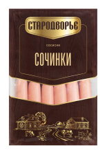 Сосиски Сочинки п/а ~1,3кг/~8,7кг Стародворье