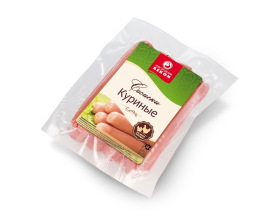 Сосиски Куриные в/у 350гр Новгородский Бекон