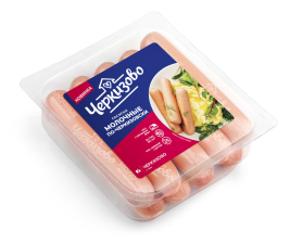 Сосиски Молочные по-Черкизовски з/а лоток 450гр Черкизово